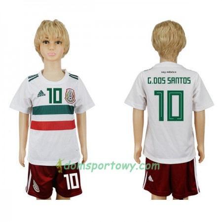 Koszulka Meksyk G.Dos Santos 10 Dziecięcy Wyjazdowe Koszulki Piłkarskie Mistrzostwa Świata 2018